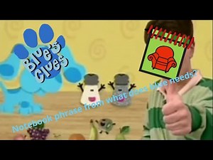 Blue’s clues notebook phrase from what does blue needs?