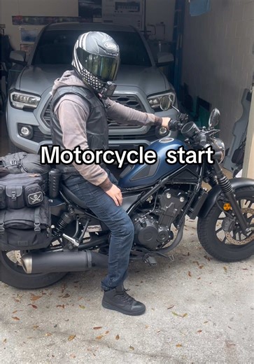 How to start a motorcycle. In this short video tutorial I show you how I start my Honda Rebel 500. It’s a very simple process to learn. Get your key, insert it in the ignition and flip it. Then press the kill switch button to boot up the motorcycle. Press the spark or starter button. You have now successfully turn on the motorcycle. Remember to ways have all your gear if you are going out for a ride. #hondarebel500 #motorcycletips #motorcycletiktok #motorcyclelife #motorcyclesoftiktok