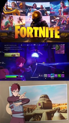 Playing with the gaara skin in Fortnite #fortnite #gaming #gaara