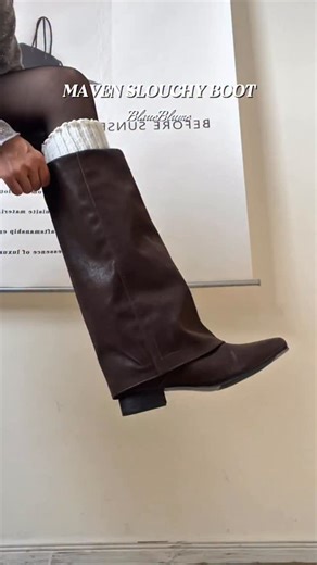 Blaue Blume on Instagram: "✨ Maven Slouchy Boot 🕶️ Mẫu boot dáng slouchy luôn tạo hiệu ứng thời thượng một cách tinh tế. 👢Ống cao vừa chạm gối, chất da sang chảnh, phối lên chân là chuẩn vibe high fashion. 📸 Form mũi vuông nhẹ + đế cứng đứng form nhưng vẫn giữ nét phóng khoáng. ☕️ Điểm cộng lớn nhất: tạo hiệu ứng kéo chân siêu đỉnh, hack dáng cao và thon hơn hẳn, đặc biệt với các outfit đơn sắc hay layering nhẹ nhàng. ________ Maven Slouchy Boots - Size: 35–39 - 2 màu: Nâu – Đen ⏳ Order: 2–4 