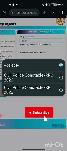 Civil police constable Hall ticket out 🚨🚨