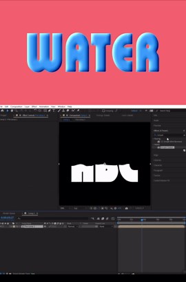 How to fill text with water animation in After Effects