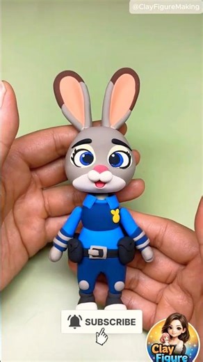 This clay bunny took me hours to perfect 🐇 #clayart #satisfying #shorts