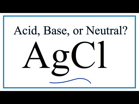 Is AgCl acidic, basic, or neutral (dissolved in water)?