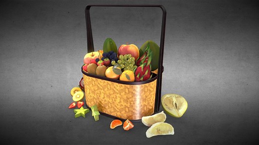 Fruit Basket - 3D model by Eric Cheng (@erichs)