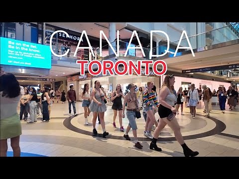 4K Walking Tour Toronto Eaton Centre 🇨🇦 | Canada's Busiest & Most Iconic Shopping Mall,Toronto Walk