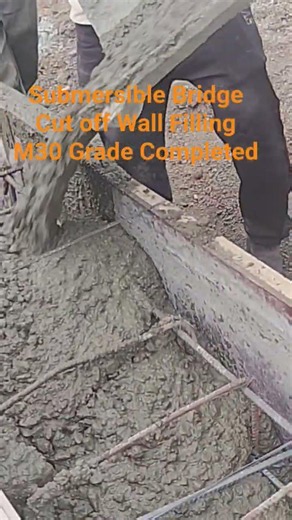 Practical Engineering Cut off Wall Filling M30 Grade Completed #engineering