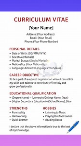 201K views · 947 reactions | Simple format of Curriculum Vitae ♥️ #reels #viral #trend #trending #fbreels | Learn with Ishani | Facebook