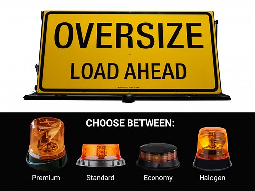 Reliable Manual Oversize Load Ahead Pilot Vehicle Sign