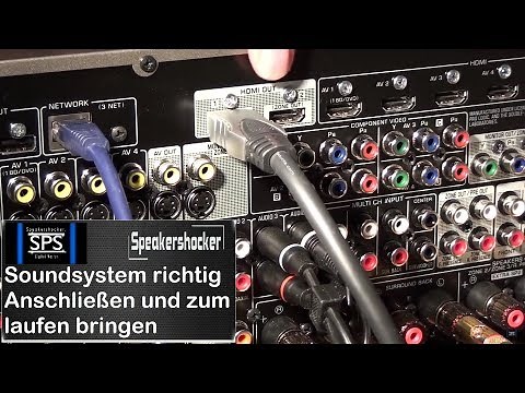 Soundsystem richtig anschließen und zum laufen bringen. Verstärker anschließen