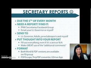 Secretary Training 2015 - Part 1