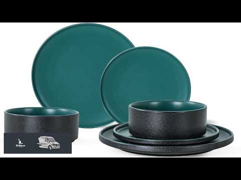 Plates and Bowls Sets 6 Piece Ceramic Dinnerware Set for Family