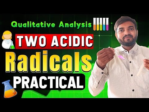 Qualitative analysis|| identification of two acidic radicals from the given mixtures of salt NEET