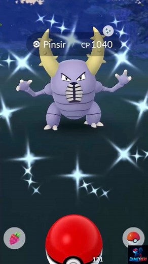 Today I caught one of the coolest purple shinies in Pokémon GO — SHINY PINSIR! 💜🔥 This ultra-rare shiny looks absolutely amazing, and the catch moment was full of hype! Have you caught a Shiny Pinsir yet? Comment below and share your luck! ✨👇 #ShinyPinsir #PokemonGO #GameYatri #ShinyPokemon #RareShiny #ShinyHunt | GameYatri
