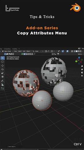 How to use Copy Attributes Menu in blender‎- سلسلة ادون عن Copy Attributes Menu في بلندر