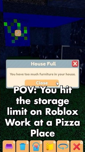 POV: you hit the storage limit #shorts #workatapizzaplace #roblox #fyp