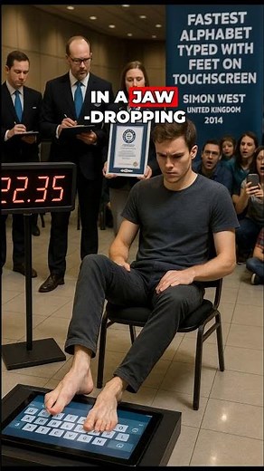 Man Types Alphabet with His Feet in Record 22 Seconds – Guinness World Record!