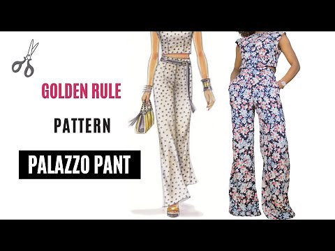 Palazzo pant tutorial || The Golden Rule Pattern || Lutterloh pattern system || DIY how to sew pant