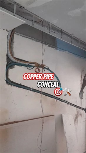 AC Installation का Pro Look 🔥 | Copper Pipe Conceal Tips : #ACCopperPipe#ACConceal#ACInstallation