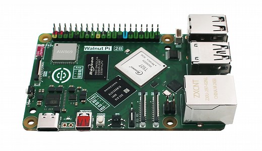 Walnut Pi 2B is an Allwinner T527 octa-core SBC with Raspberry Pi 5 form factor and interfaces - CNX Software