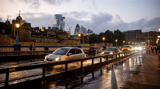 London tube lines and roads flooded after capital deluged by heavy rain | LBC