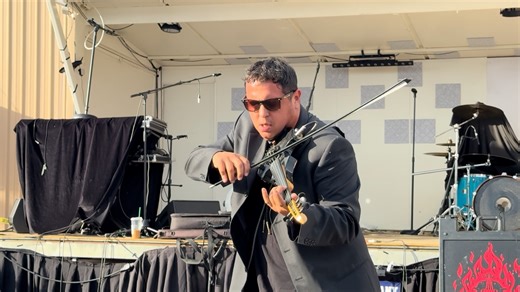 🔥 Fiddle. On. FIRE. 🔥 Patrick just melted the strings with Metallica’s “Enter Sandman” and we had to share one last time. If this rocked you, share it and tag your fair crew 🤘🎻 #FiddleOnFire #EnterSandman #DesertEmpireFair #Ridgecrest #LiveMusic #FairVibes #ShareTheFair | Desert Empire Fairgrounds & Events Center