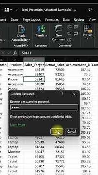 Excel Protection Masterclass | Lock Cells, Secure Formulas & Protect VBA Code Advanced Excel #shorts