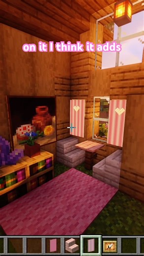 Heart Curtains In Minecraft?!#minecraft #minecraftshorts #minecraftbuilding #minecrafttutorial #tut