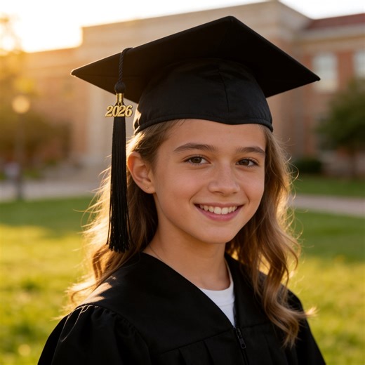 Black Adult Graduation Hat with Tassel Year Kids and High School College for Adults Class of 2026 Decorations Party Hats for Adults