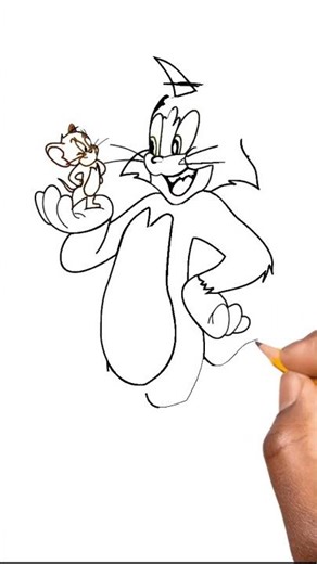 How to Draw Tom & Jerry Easy for Kids | Drawing with Old MacDonald Rhyme #cartoondrawing #howtodraw