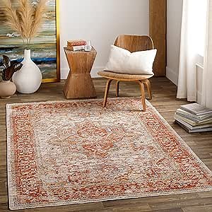 Amazon.com: Mark&Day Area Rugs, 8x10 Havelock Traditional Rust Area Rug, Orange Blue Yellow Carpet for Living Room, Bedroom or Kitchen (7'10" x 10'3") : Home & Kitchen