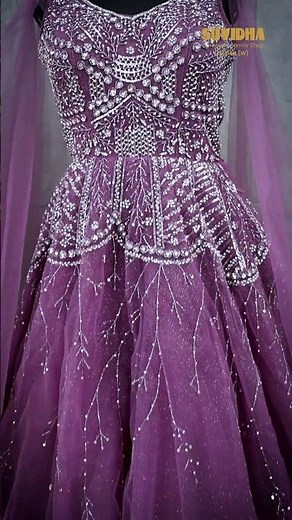 Mauve Embellished Designer Gown for Elegant Evening Looks
