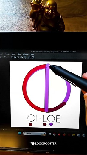 Chloe Elegant Name Logo Design 🔥 | Procreate Lettering Process #logo #namelogo #logodesign #logos