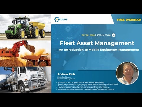 WEBINAR: Fleet Asset Management - An Introduction to Mobile Equipment Management