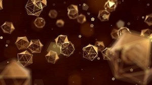 Download Geometric 3D golden animated background for free