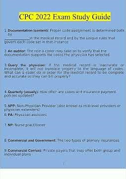 aapc cpc exam study guide questions verified answers 2025 2026 video