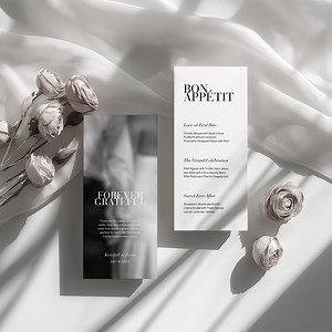 Editorial Wedding Menu With Photo • Canva Template • Modern Luxury, Elegant Reception Dinner Menu Card - Etsy