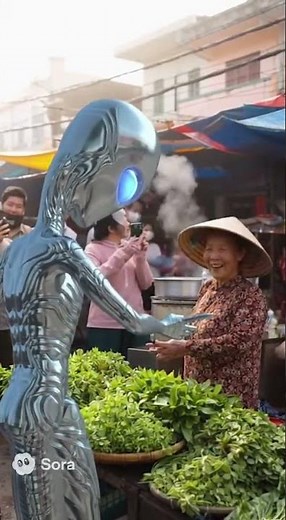 CCTV Captures Alien Lost in Vietnam Market Unbelievable Real Footage