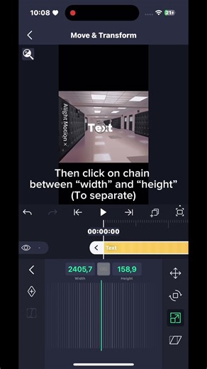 Text stretching tutorial for @naysslu (alight motion) // hope I helped🙃