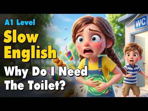 Why Do I Need The Toilet? | Slow English Listening for Beginners (A1 Level)