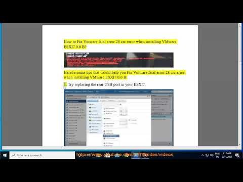 Fix Vmware fatal error 28 CRC error when installing VMware ESXI7.0.0 B