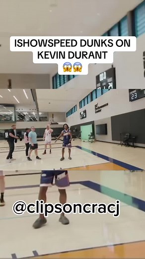 ISHOWSPEED DUNKS ON KEVIN DURANT 😱😱 (with Foamrunners) | Basketball Highlights