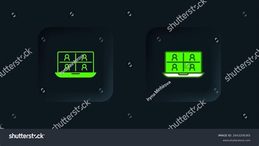 Green Video Chat Conference Icon Isolated Stock Vector (Royalty Free) 2643206365 | Shutterstock