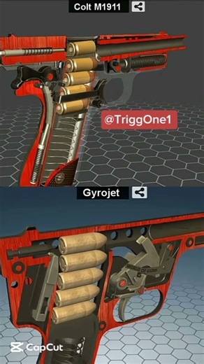 🔥 Colt M1911 🔫 vs Gyrojet 🚀 | Old Power vs Future Failure 🤯 #gunbattle #gunhistory