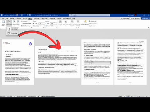 WORD Querformat und Hochformat in einem Dokument einstellen - Microsoft Word