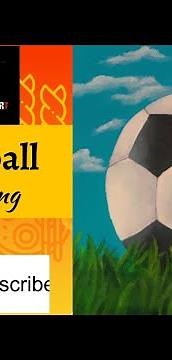 FOOTBALL / SOCCERBALL PAINTING||easy acrylic painting#artistic #soccerball