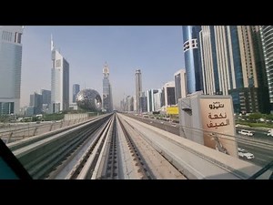 GGICO to UAE Exchange Metro Station scenic ride. Amazing view skyscrapers along Sheikh Zayed Rd