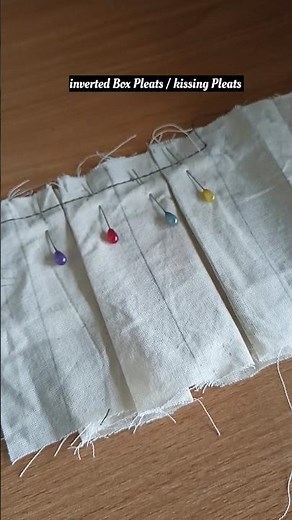 DIY | how to sew Inverted Pleat | Sewing tutorial for beginners #shortvideo #sewingtechniques
