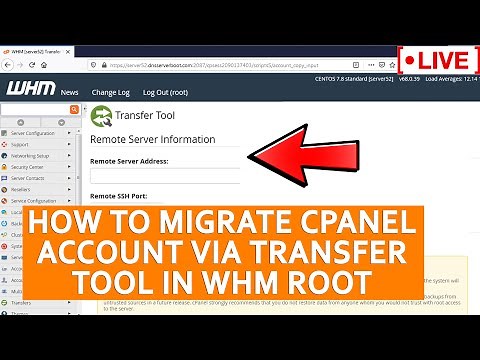 [🔴LIVE] How to migrate a cPanel account via Transfer tool in WHM root?