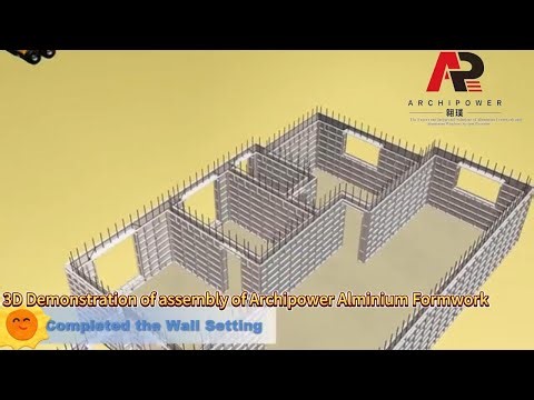 The demonstration of the assembly of #archipoweraluminumformwork Aluminium #formwork